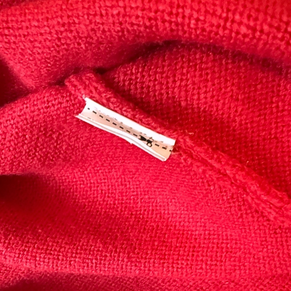 Zara V-Neck Sweater in Bold Red - Picture 7 of 10